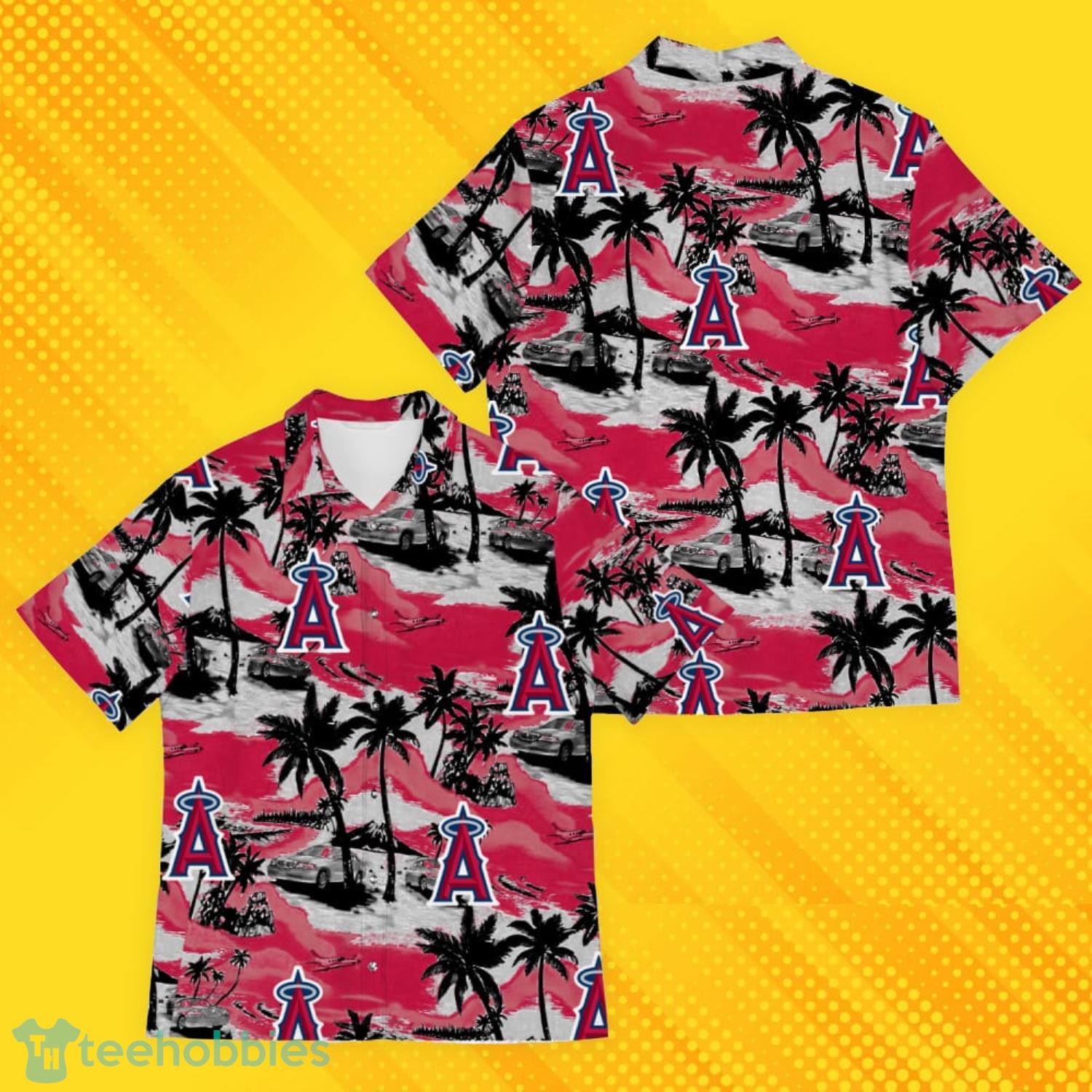 Los Angeles Angels Sports American Tropical Patterns Hawaiian Shirt Product Photo 4
