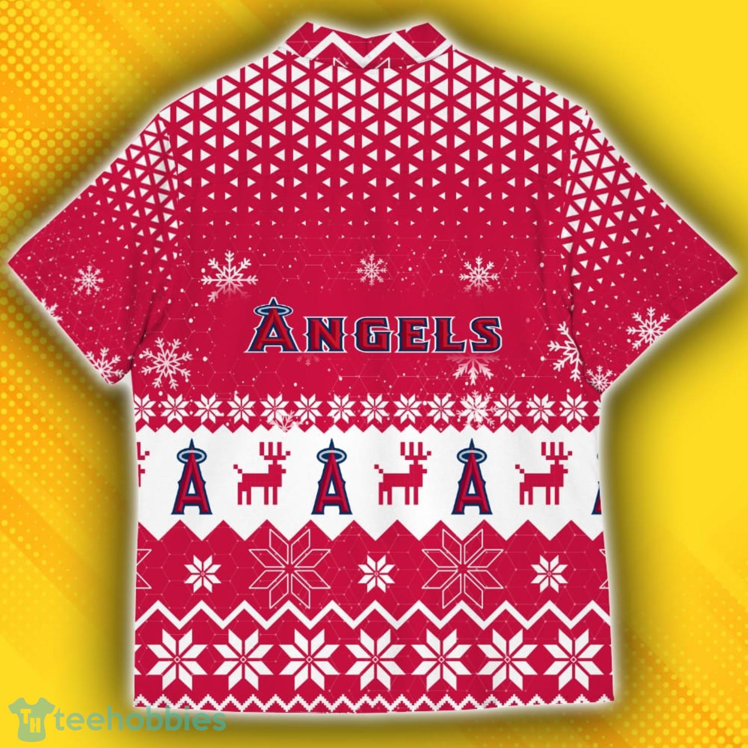 Los Angeles Angels Ugly Christmas Sweater Pattern Hawaiian Shirt Product Photo 3