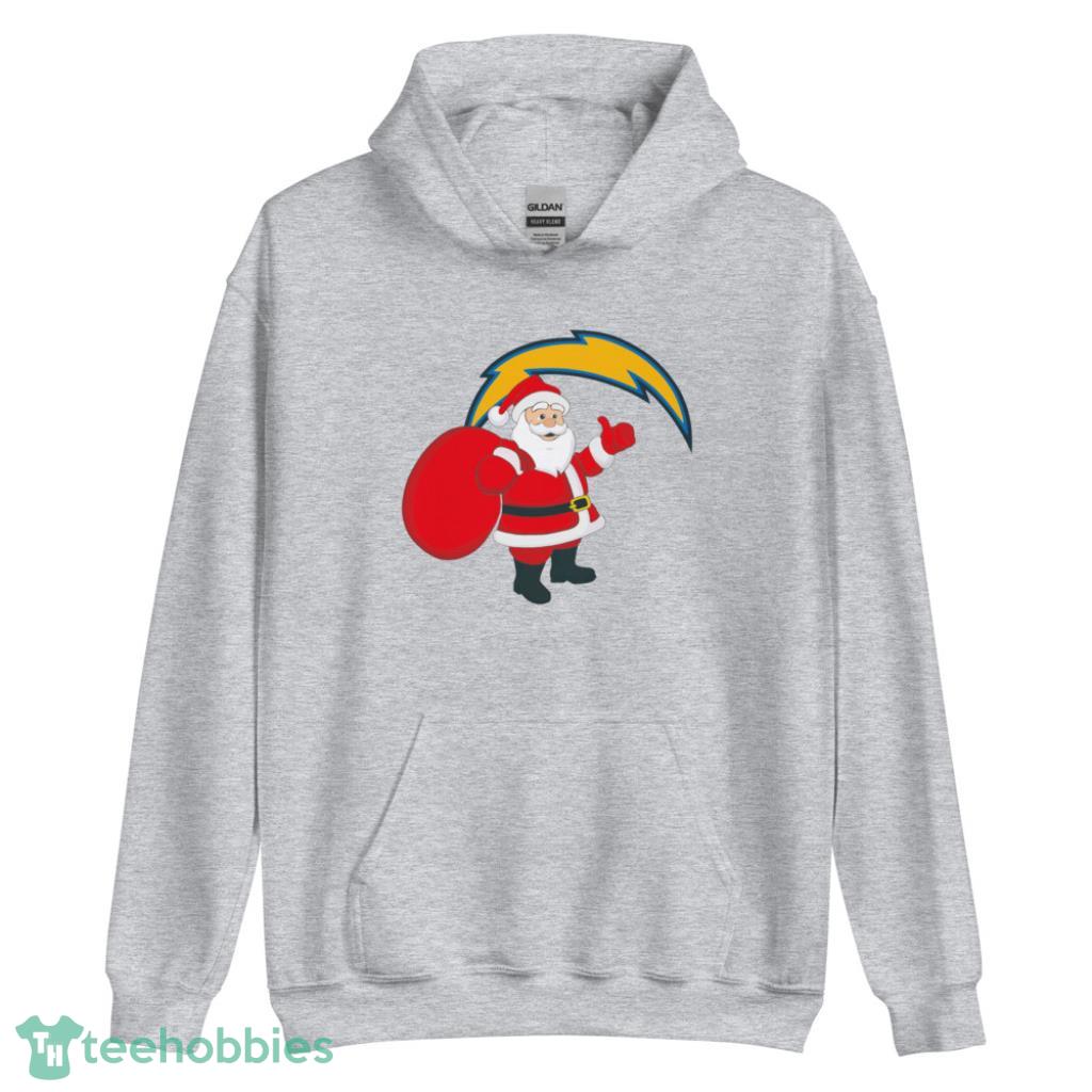 Los Angeles Chargers NFL Santa Claus Christmas Shirt - Unisex Heavy Blend Hooded Sweatshirt