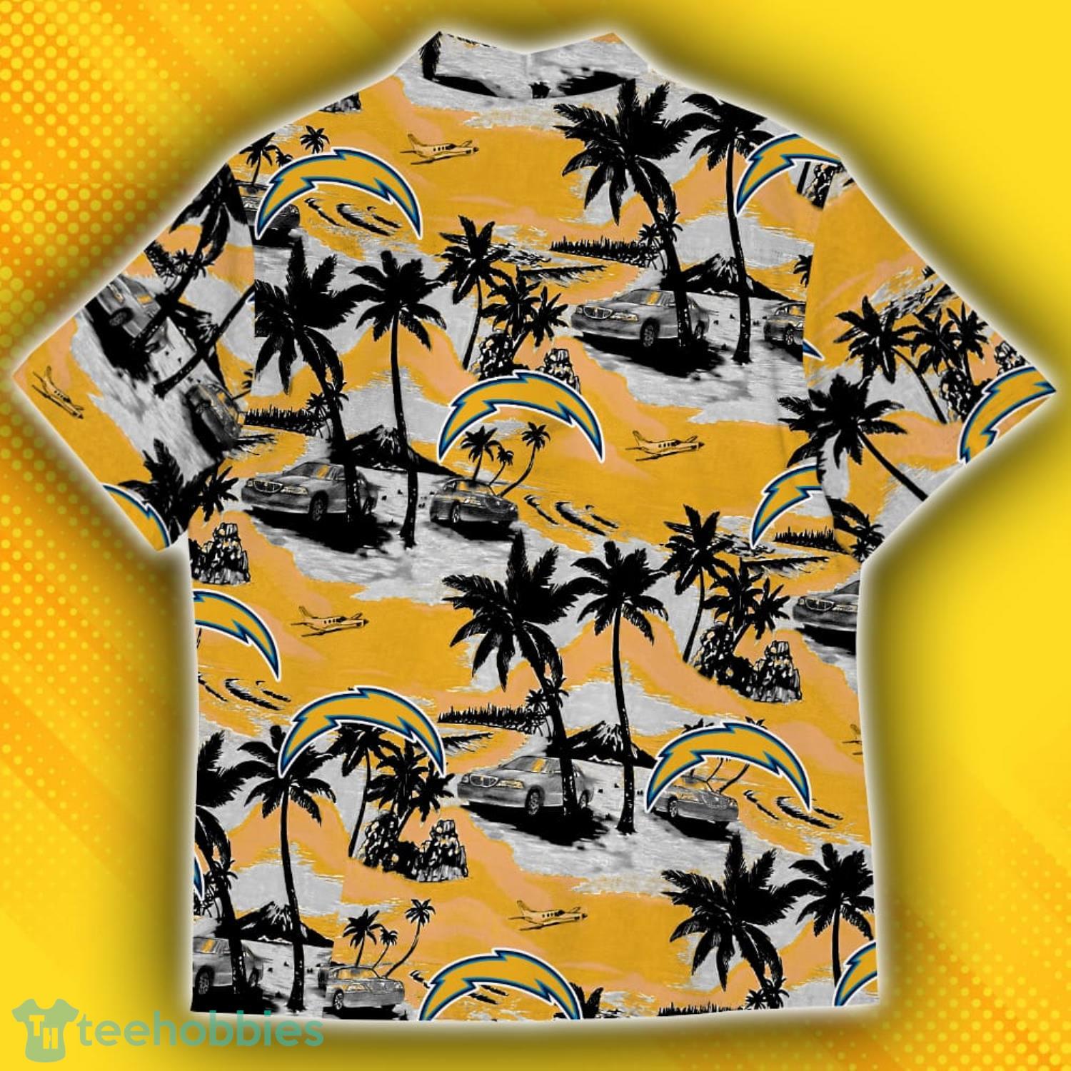 Los Angeles Chargers Sports American Tropical Patterns Hawaiian Shirt Product Photo 3