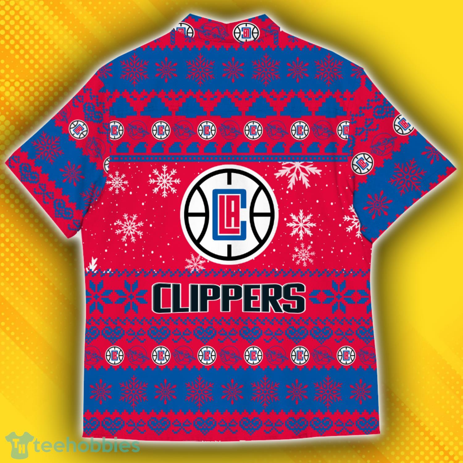 Los Angeles Clippers Baby Yoda Star Wars Ugly Christmas Sweater Pattern Hawaiian Shirt Product Photo 2