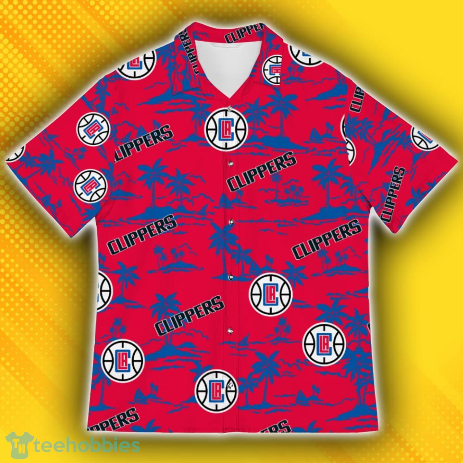 Los Angeles Clippers Island Fans Pattern Tree Hawaiian Shirt Product Photo 2