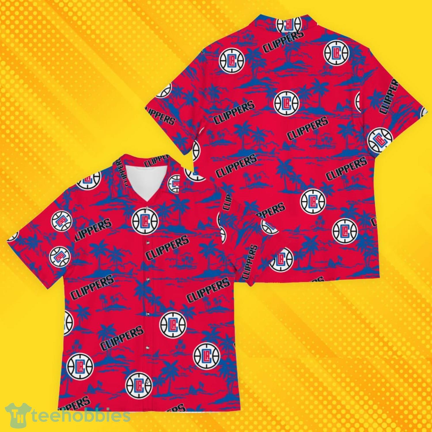 Los Angeles Clippers Island Fans Pattern Tree Hawaiian Shirt Product Photo 1