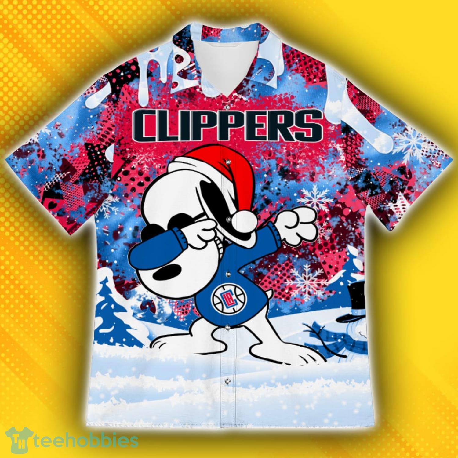 Los Angeles Clippers Snoopy Dabbing The Peanuts Pattern Hawaiian Shirt Product Photo 2