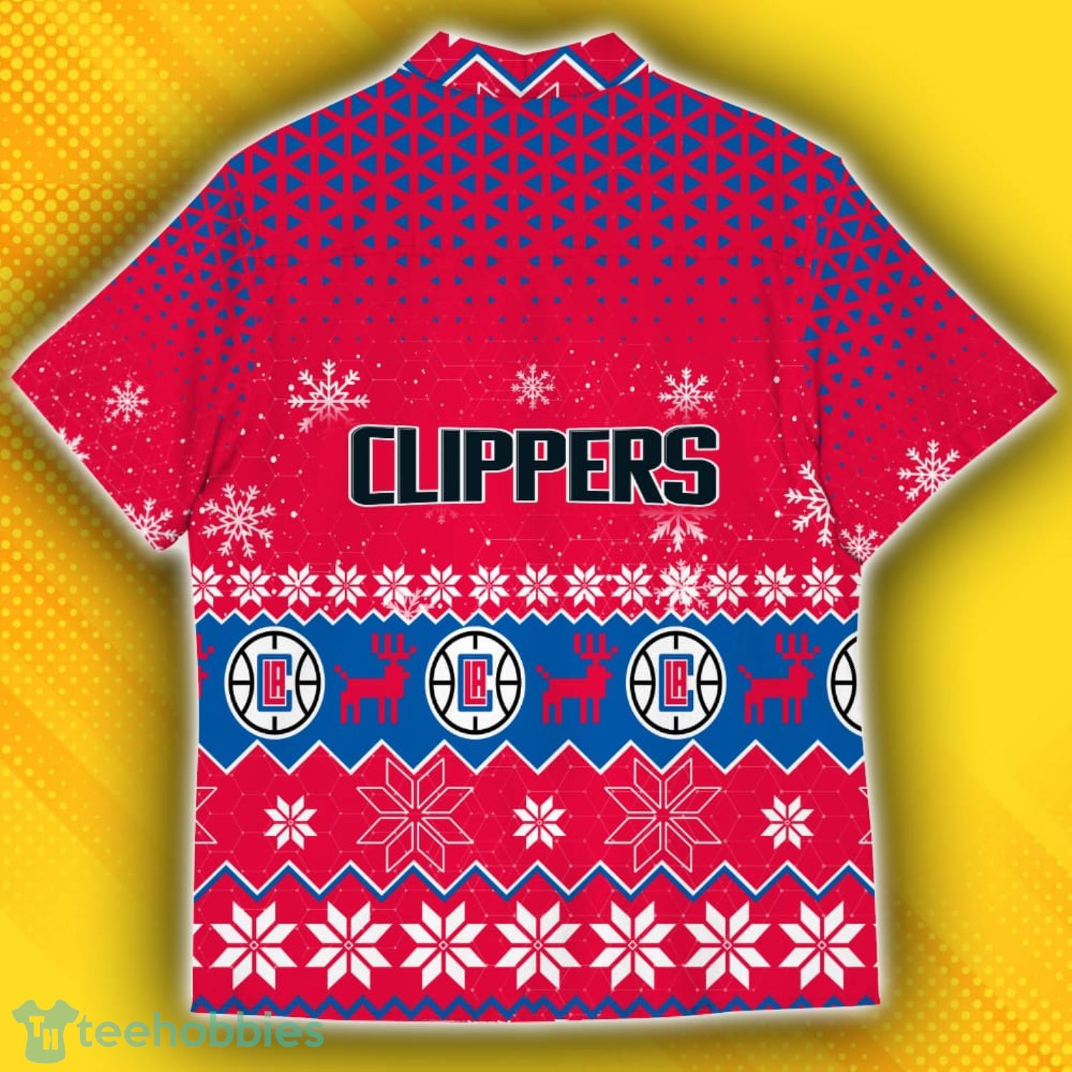 Los Angeles Clippers Ugly Christmas Sweater Pattern Hawaiian Shirt Product Photo 3
