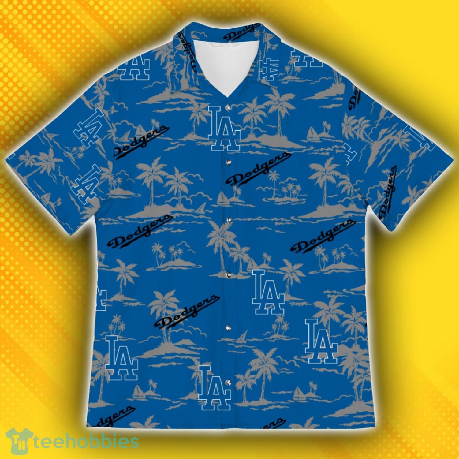 Los Angeles Dodgers Island Fans Pattern Tree Hawaiian Shirt Product Photo 2