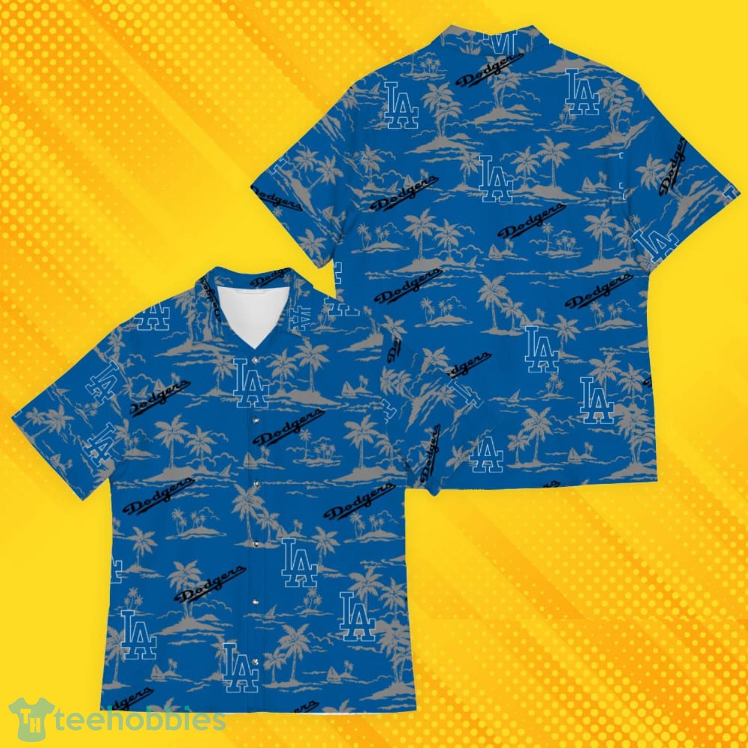 Los Angeles Dodgers Island Fans Pattern Tree Hawaiian Shirt Product Photo 1