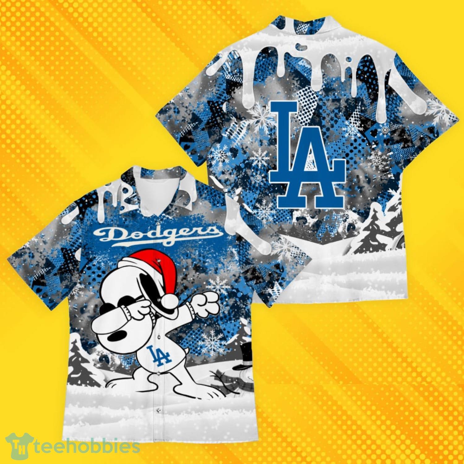 Los Angeles Dodgers Snoopy Dabbing The Peanuts Pattern Hawaiian Shirt Product Photo 1