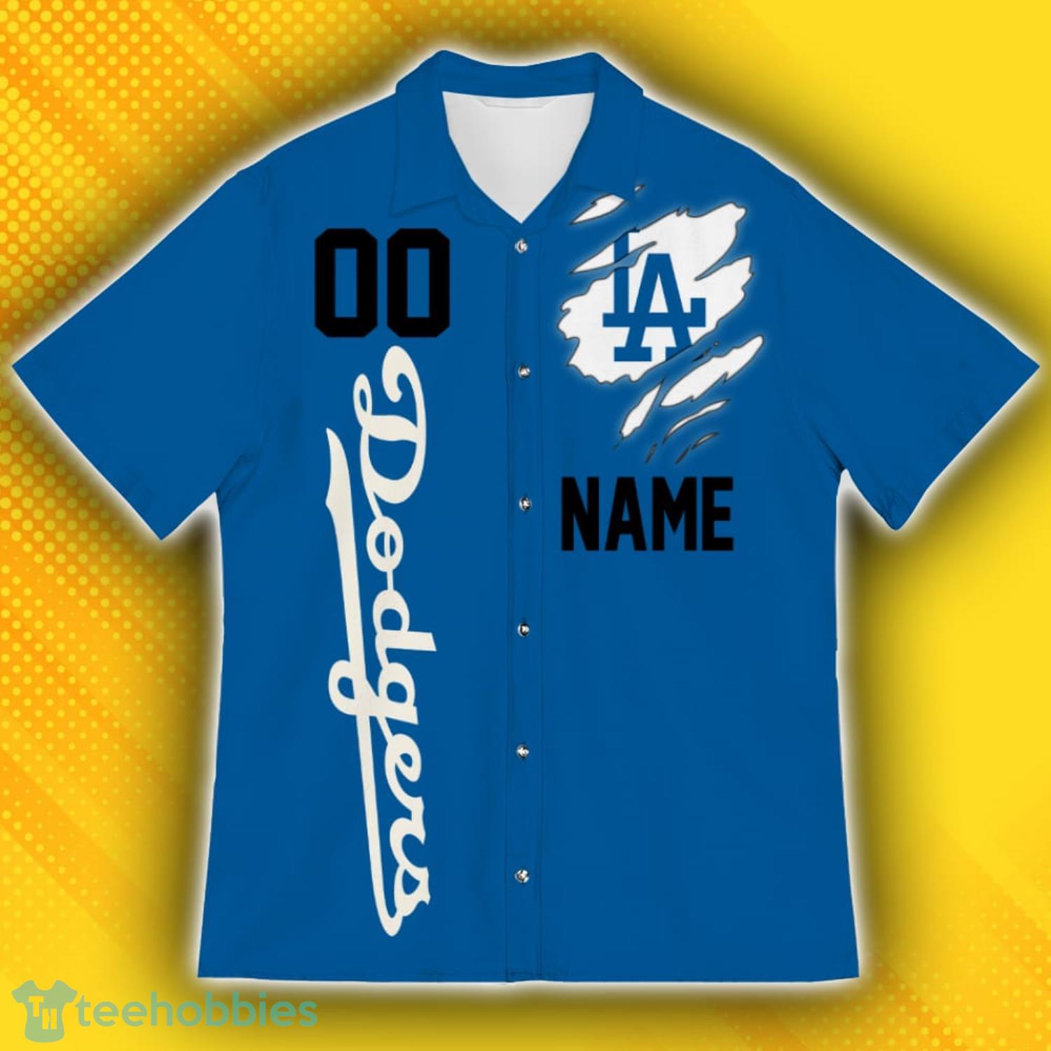 Los Angeles Dodgers Sports American Hawaiian Football Hawaiian Shirt Custom Name For Fans Product Photo 2
