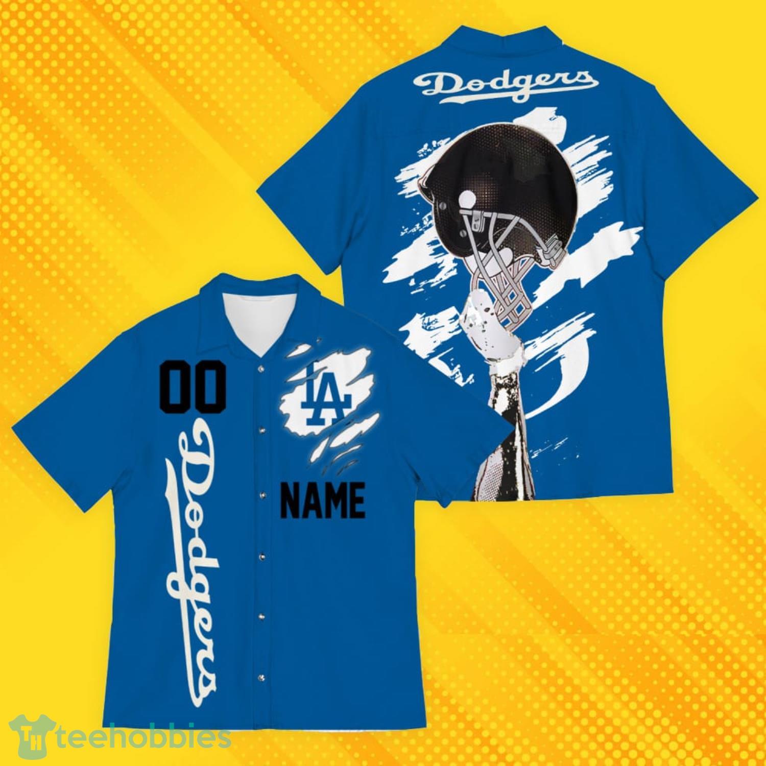 Los Angeles Dodgers Sports American Hawaiian Football Hawaiian Shirt Custom Name For Fans Product Photo 1