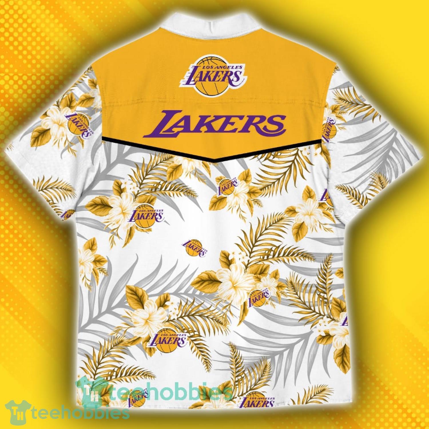 Los Angeles Lakers Sports American Hawaiian Tropical Patterns Hawaiian Shirt Product Photo 3