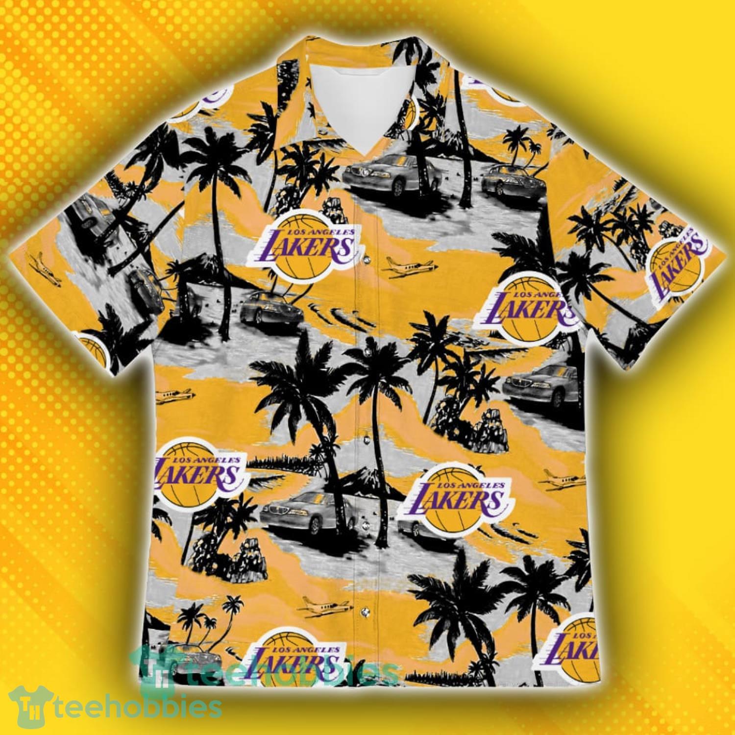 Los Angeles Lakers Sports American Tropical Patterns Hawaiian Shirt Product Photo 2
