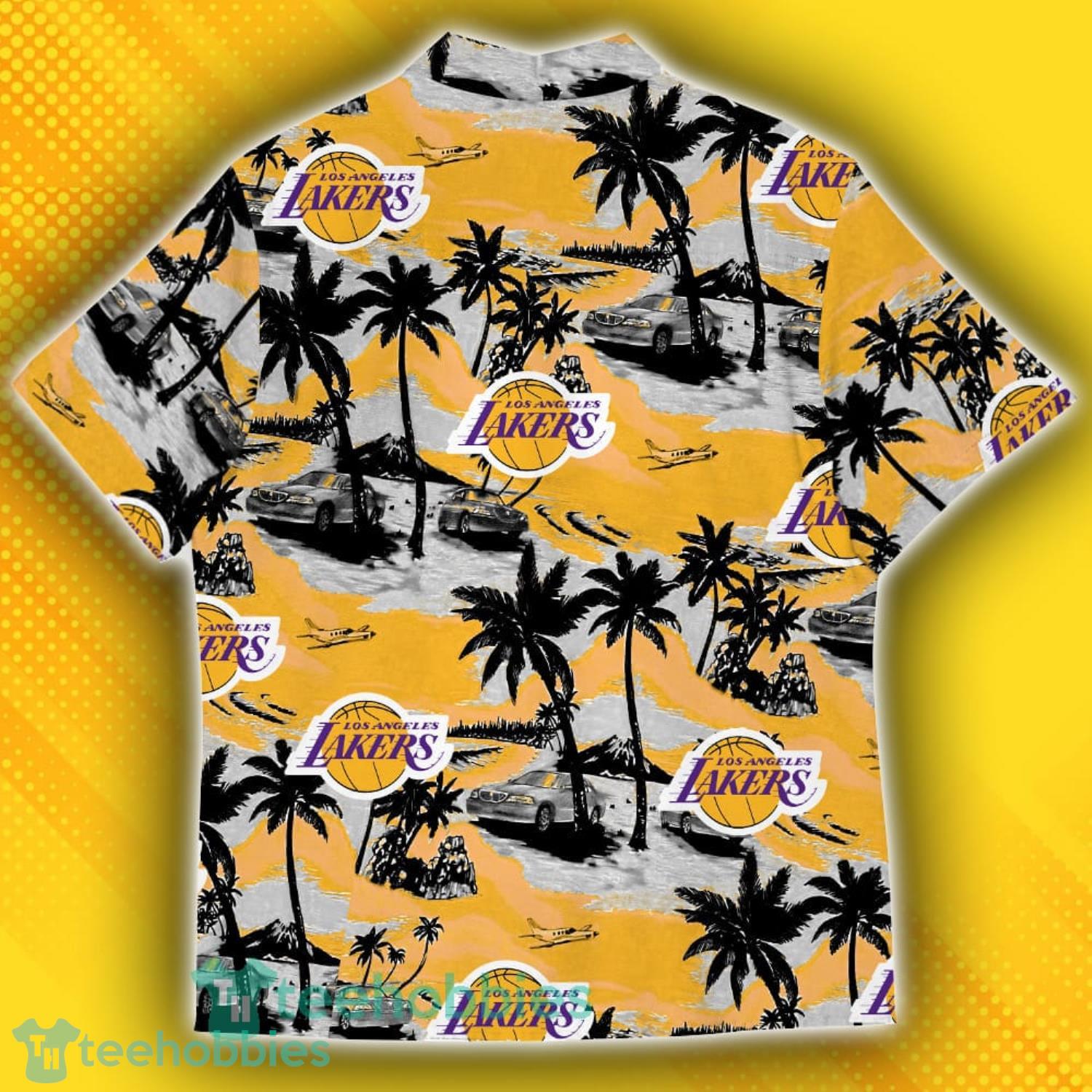 Los Angeles Lakers Sports American Tropical Patterns Hawaiian Shirt Product Photo 3
