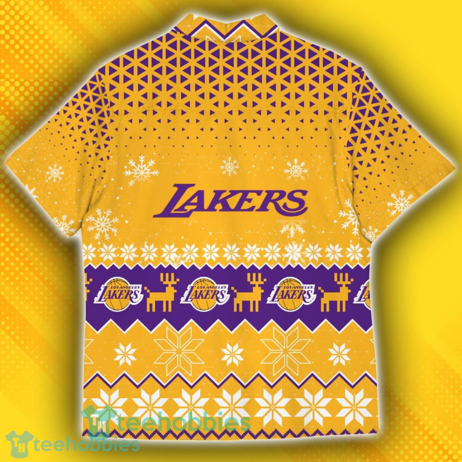Los Angeles Lakers Sports Football American Ugly Christmas Sweater Pattern Hawaiian Shirt Product Photo 3