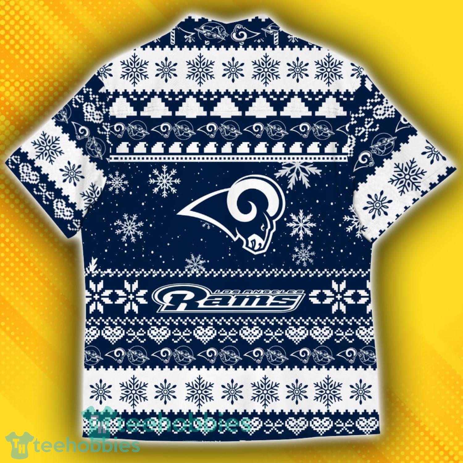 Los Angeles Rams Baby Yoda Star Wars Sports Football American Ugly Christmas Sweater Pattern Hawaiian Shirt Product Photo 3