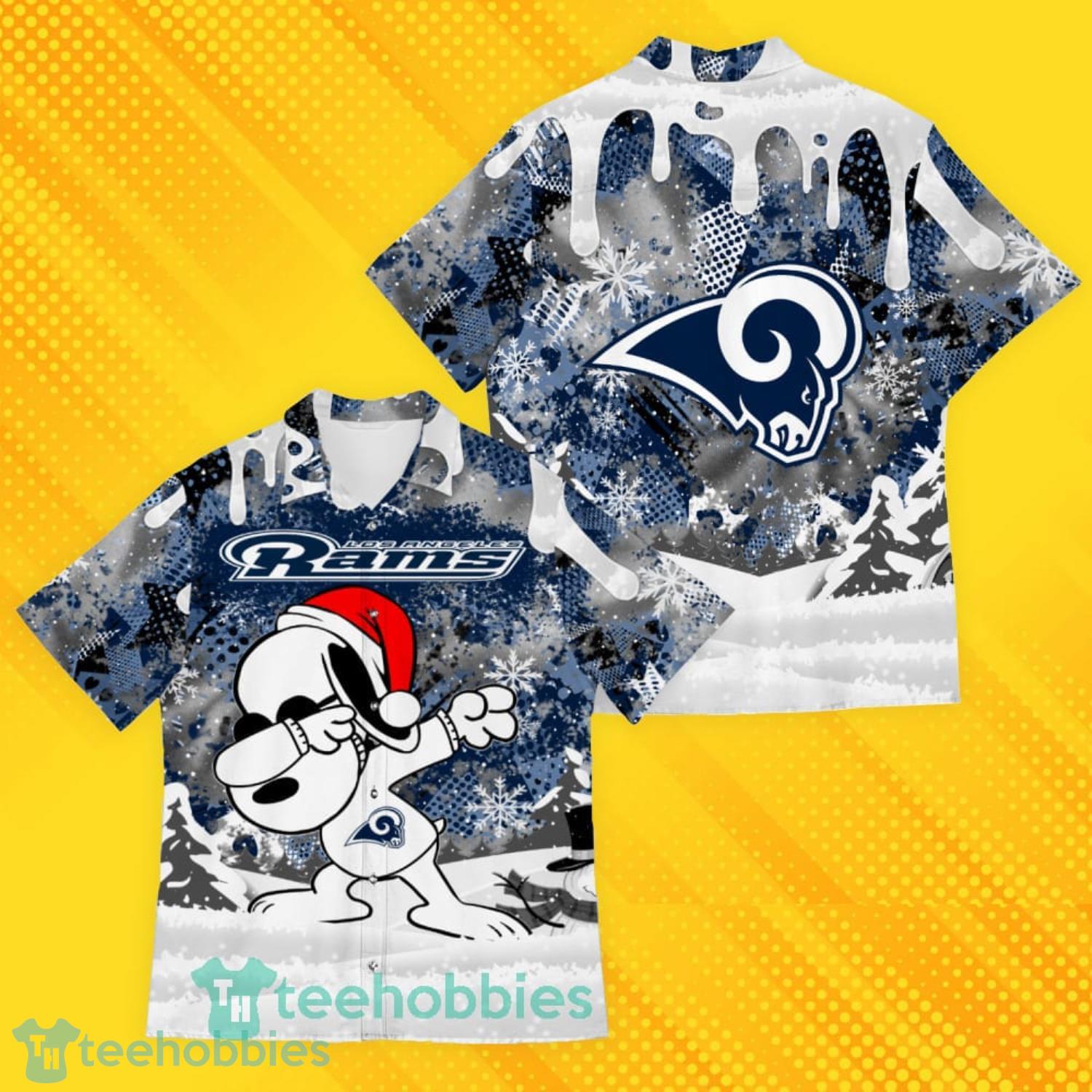 Los Angeles Rams Snoopy Dabbing The Peanuts Pattern Hawaiian Shirt Product Photo 4