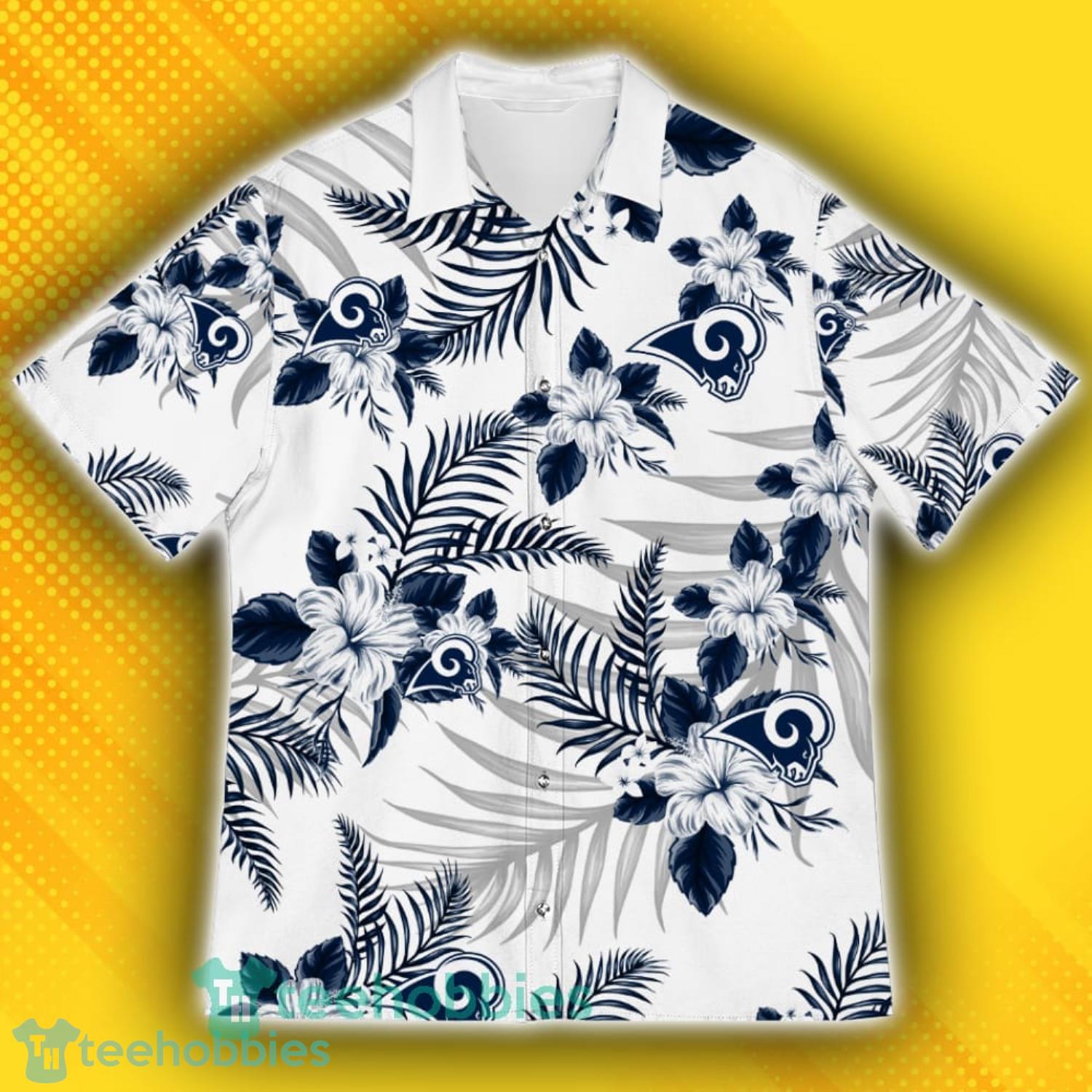 Los Angeles Rams Sports American Hawaiian Tropical Patterns Hawaiian Shirt Product Photo 2