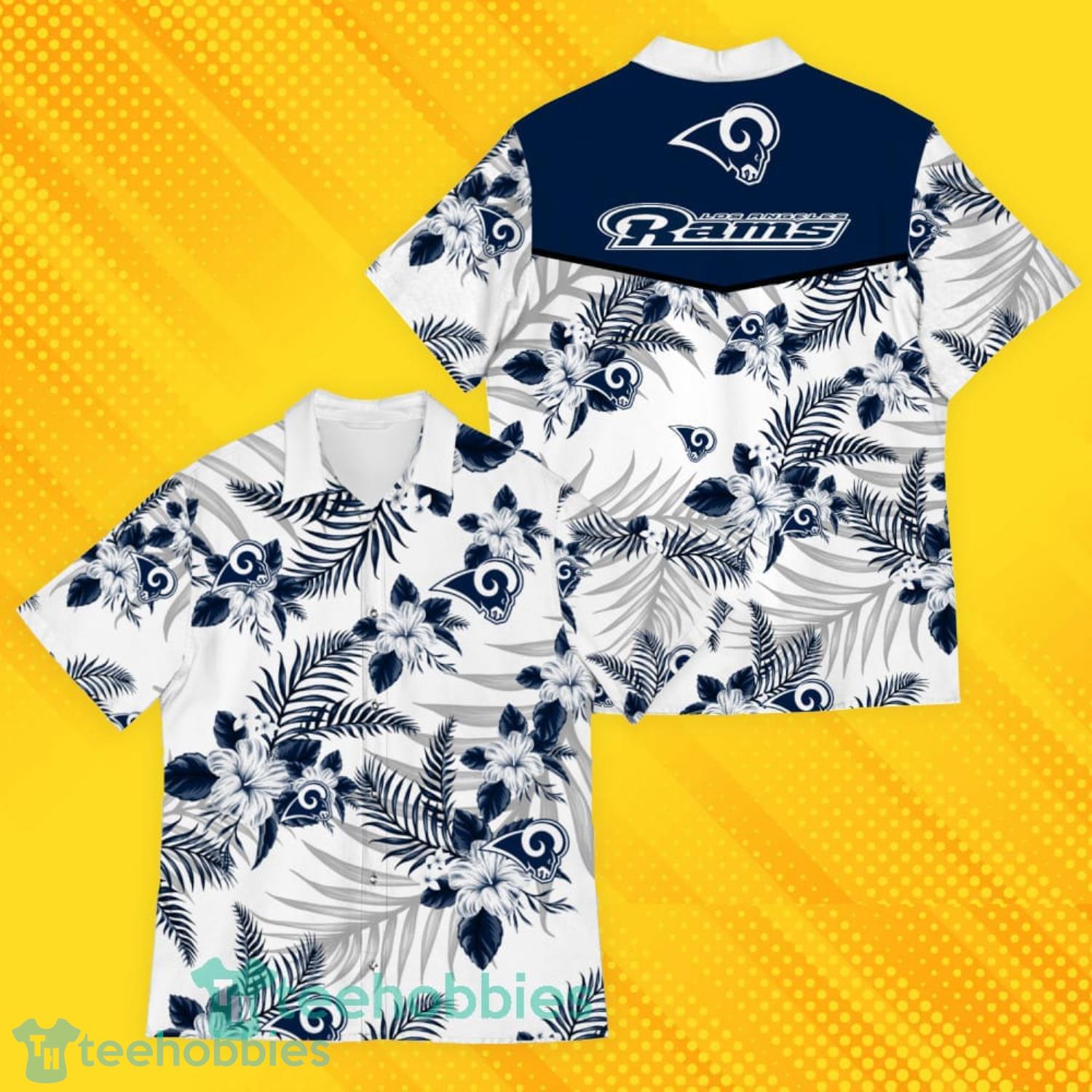 Los Angeles Rams Sports American Hawaiian Tropical Patterns Hawaiian Shirt Product Photo 4