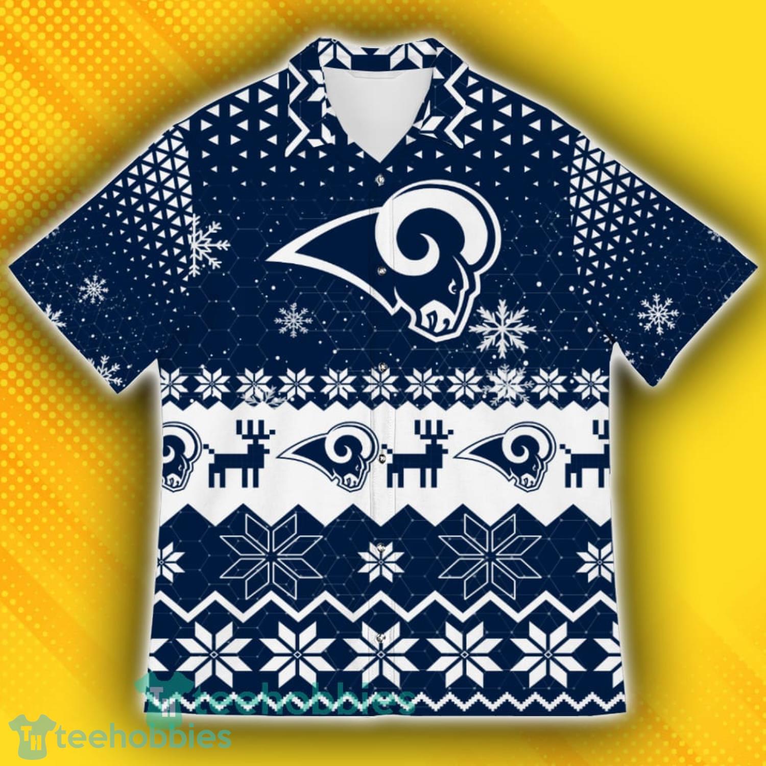 Los Angeles Rams Sports Football American Ugly Christmas Sweater Pattern Hawaiian Shirt Product Photo 2