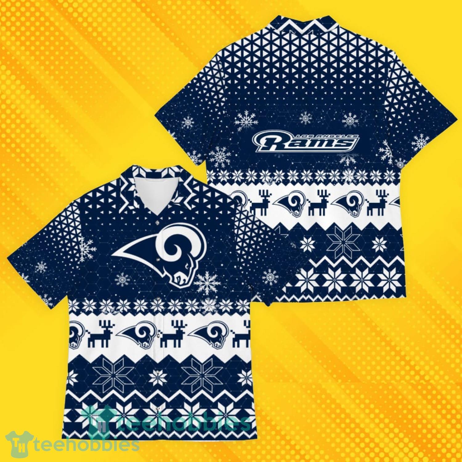 Los Angeles Rams Sports Football American Ugly Christmas Sweater Pattern Hawaiian Shirt Product Photo 4
