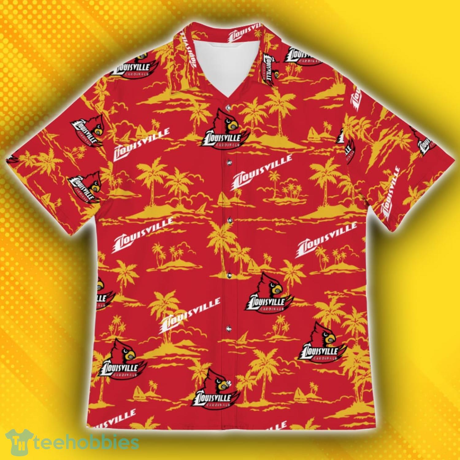 Louisville Cardinals Island Fans Pattern Tree Hawaiian Shirt Product Photo 2