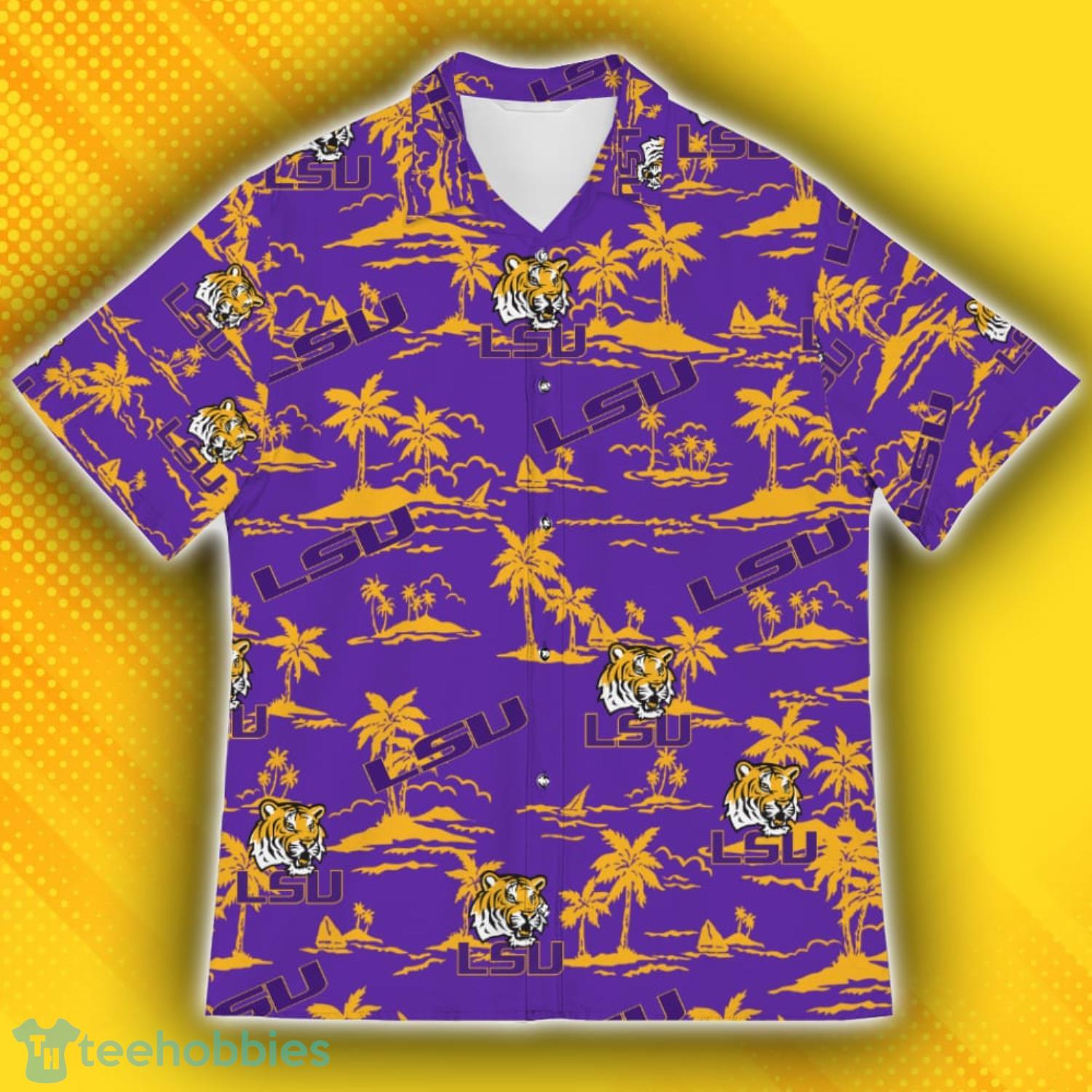 LSU Tigers Island Fans Pattern Tree Hawaiian Shirt Product Photo 2