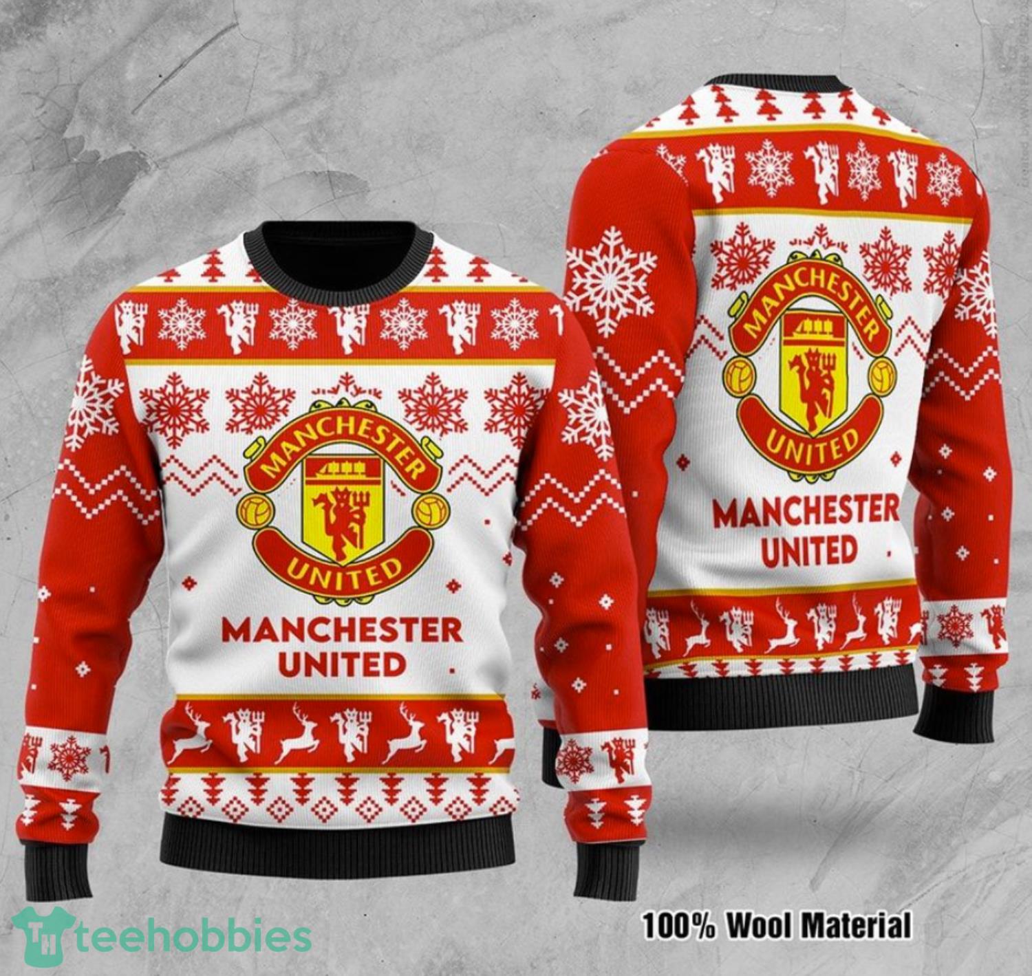 haakje Wissen ga werken Manchester United Fc Ugly Sweater Gift For Fans
