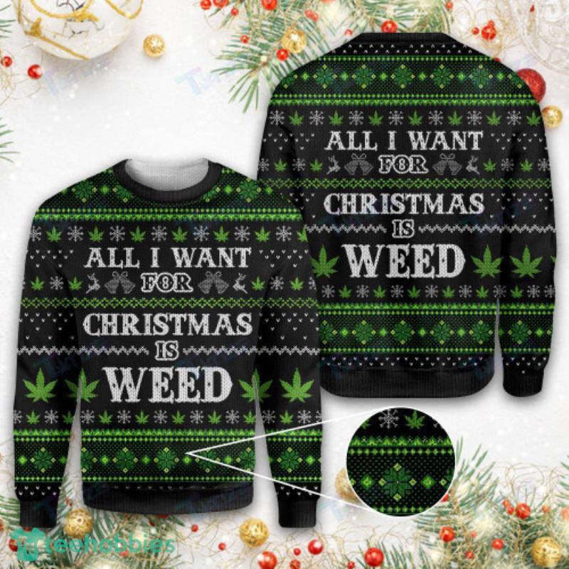 Marijuana ugly outlet christmas sweater