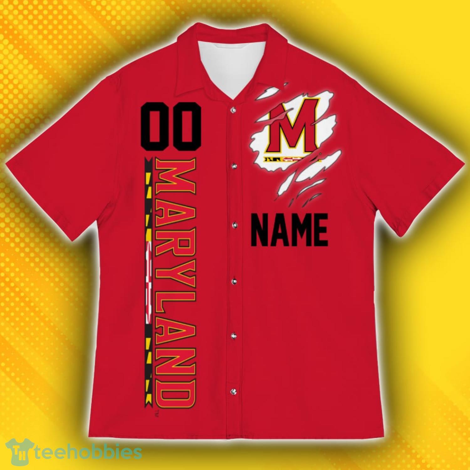 Maryland Terrapins Sports American Hawaiian Football Hawaiian Shirt Custom Name For Fans Product Photo 2