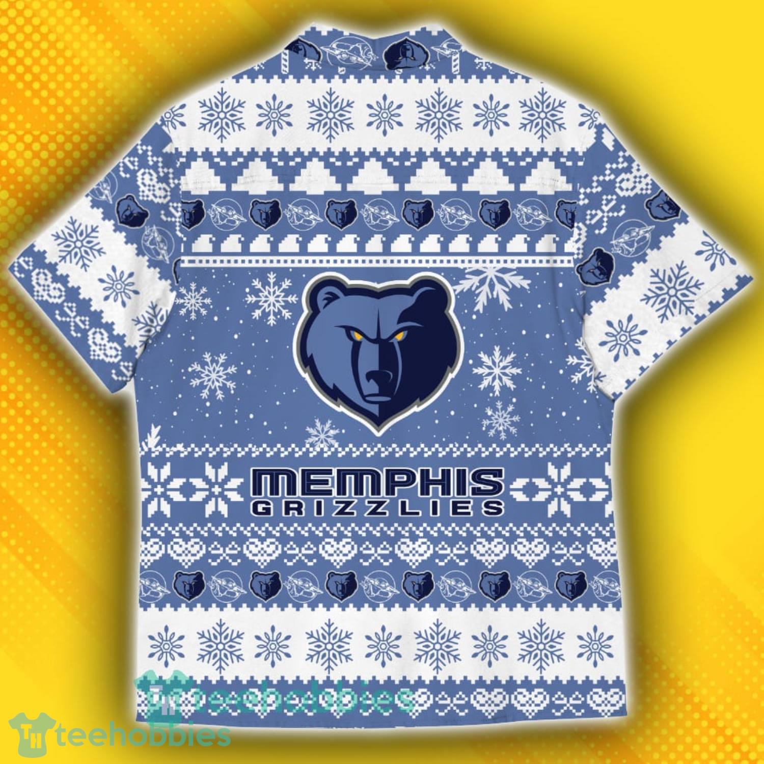 Memphis Grizzlies Baby Yoda Star Wars Sports Football American Ugly Christmas Sweater Pattern Hawaiian Shirt Product Photo 3
