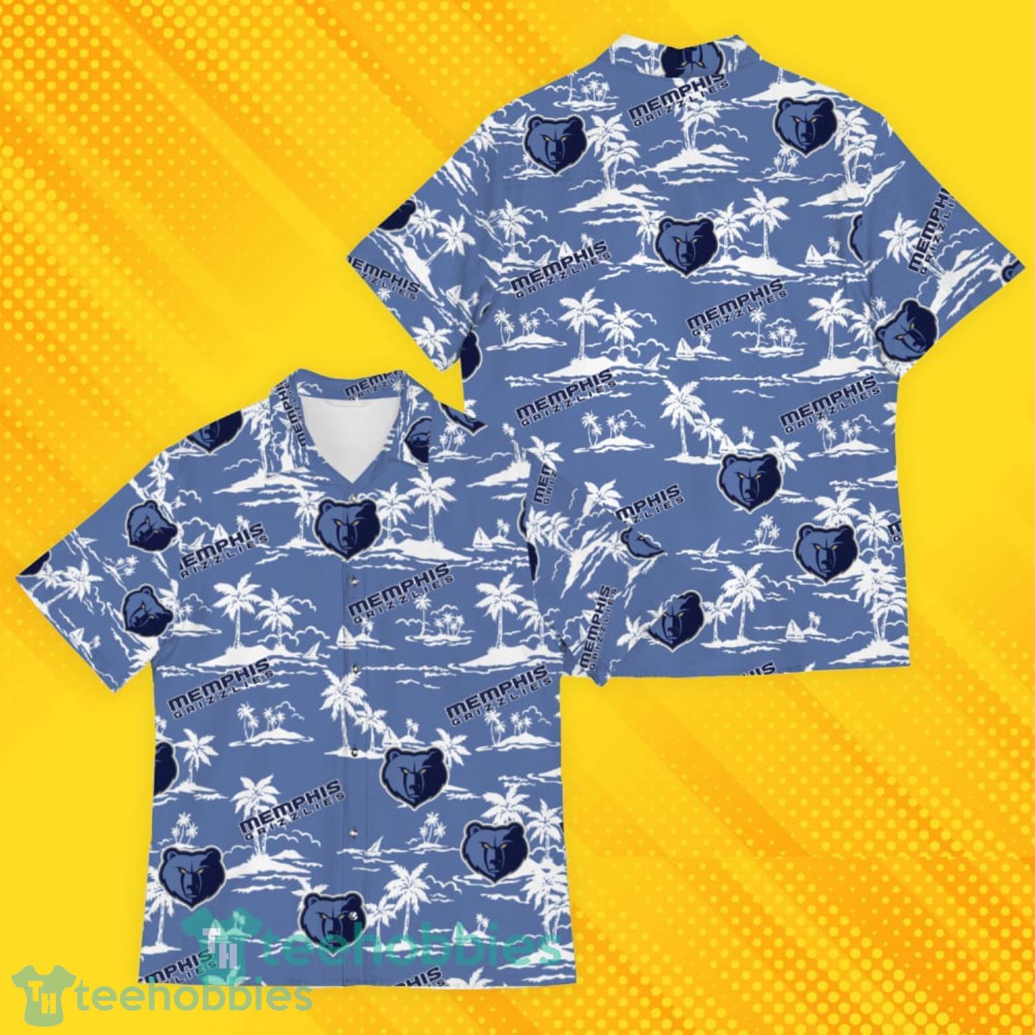Memphis Grizzlies Island Pattern Tree Hawaiian Shirt Product Photo 4
