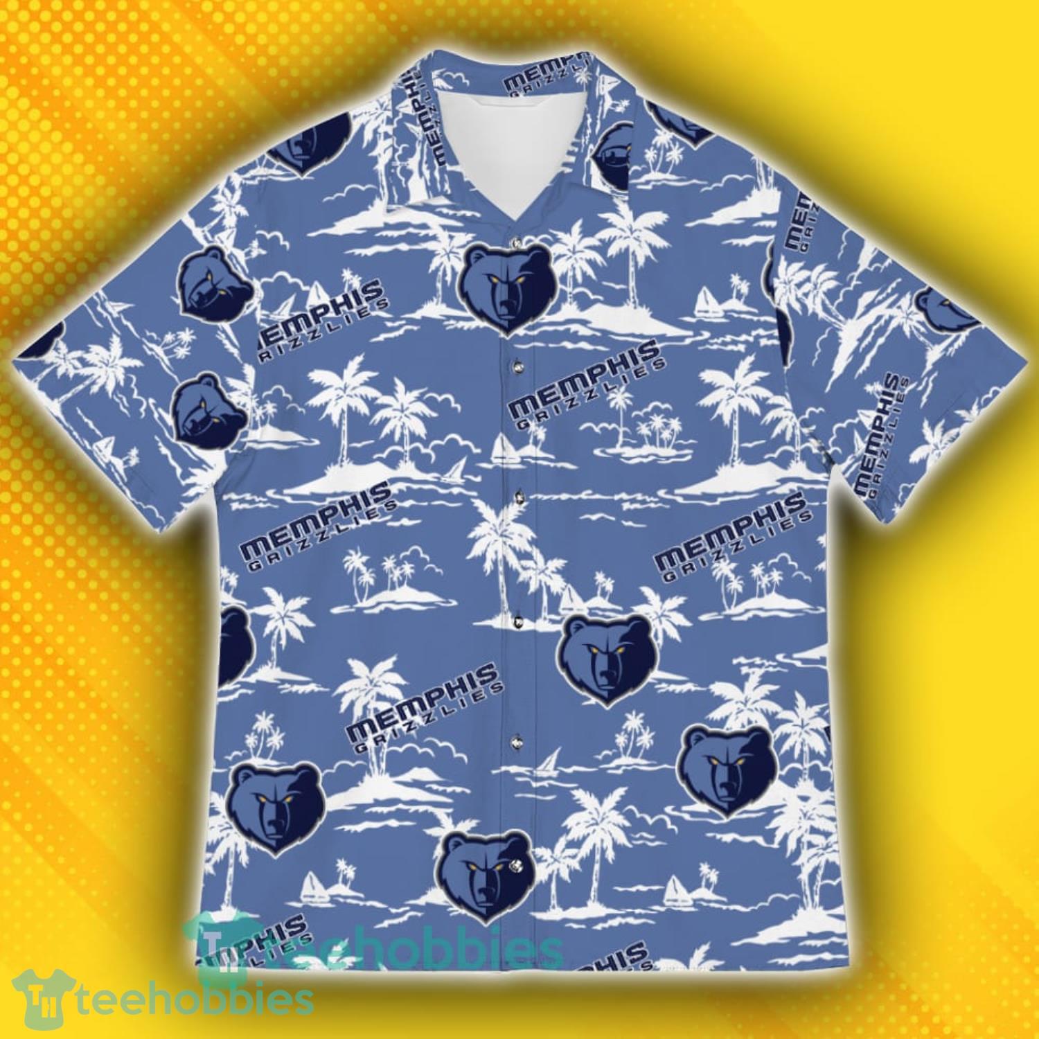 Memphis Grizzlies Island Pattern Tree Hawaiian Shirt Product Photo 5