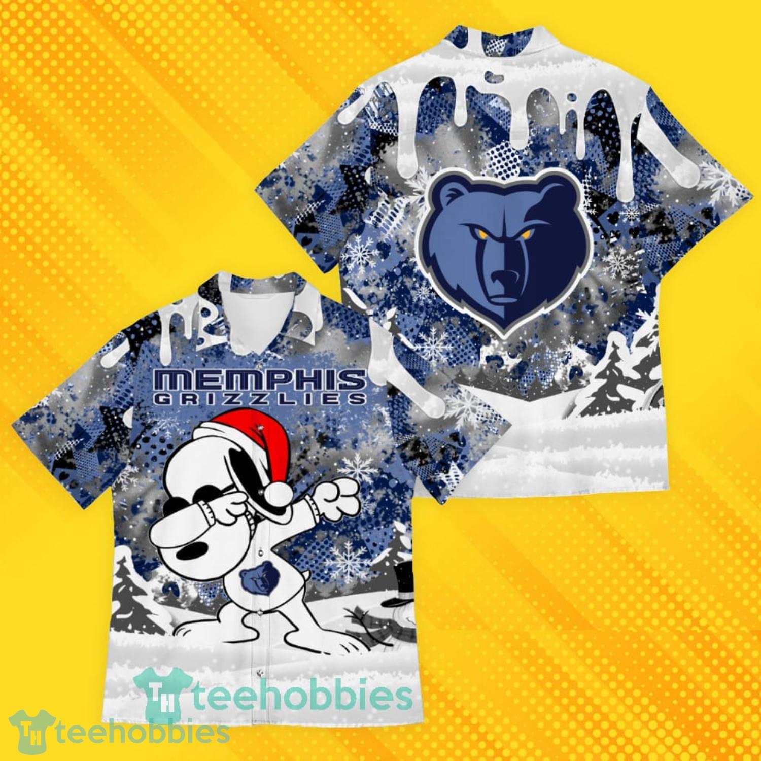 Memphis Grizzlies Snoopy Dabbing The Peanuts Pattern Hawaiian Shirt Product Photo 1