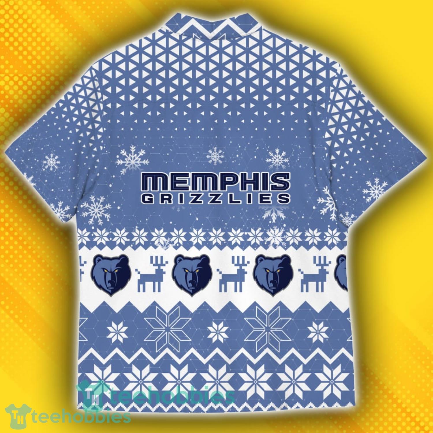 Memphis Grizzlies Sports Football American Ugly Christmas Sweater Pattern Hawaiian Shirt Product Photo 3