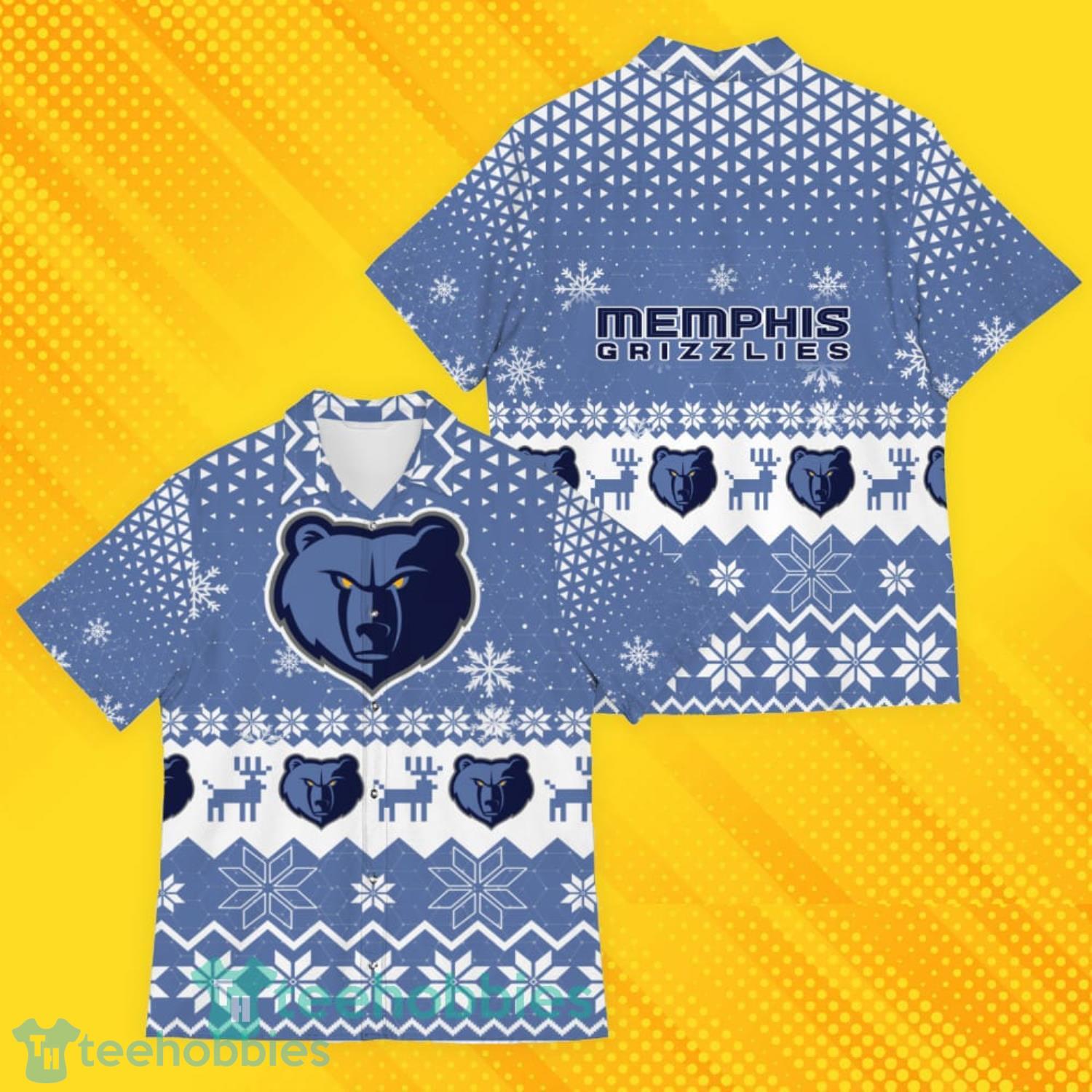 Memphis Grizzlies Sports Football American Ugly Christmas Sweater Pattern Hawaiian Shirt Product Photo 4