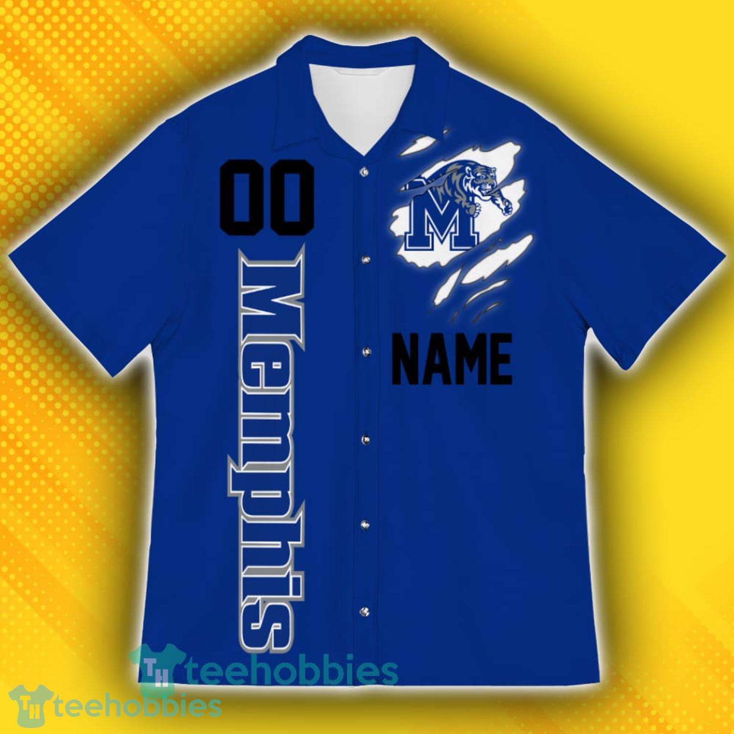Memphis Tigers Sports Custom Name And Number American Hawaiian Shirt For Fans Product Photo 2