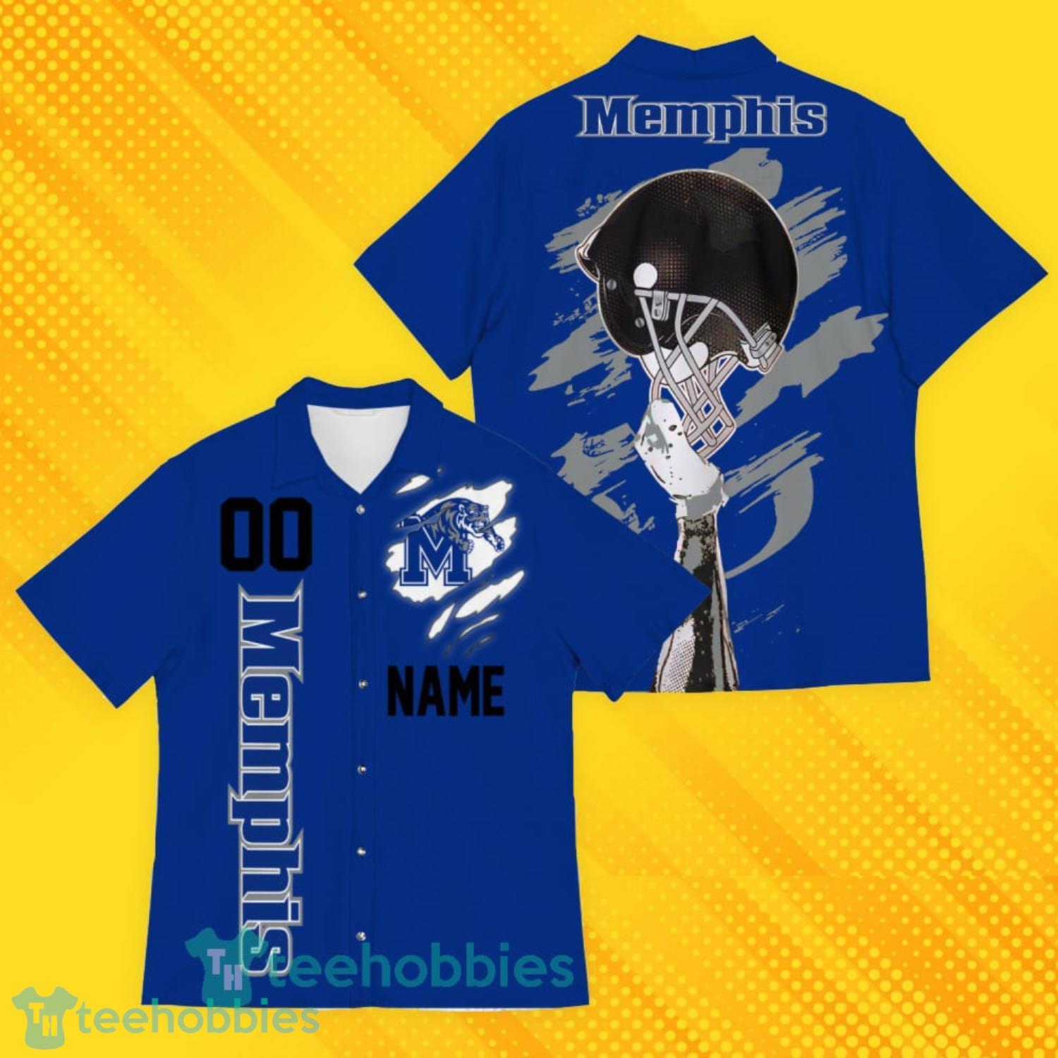Memphis Tigers Sports Custom Name And Number American Hawaiian Shirt For Fans Product Photo 4