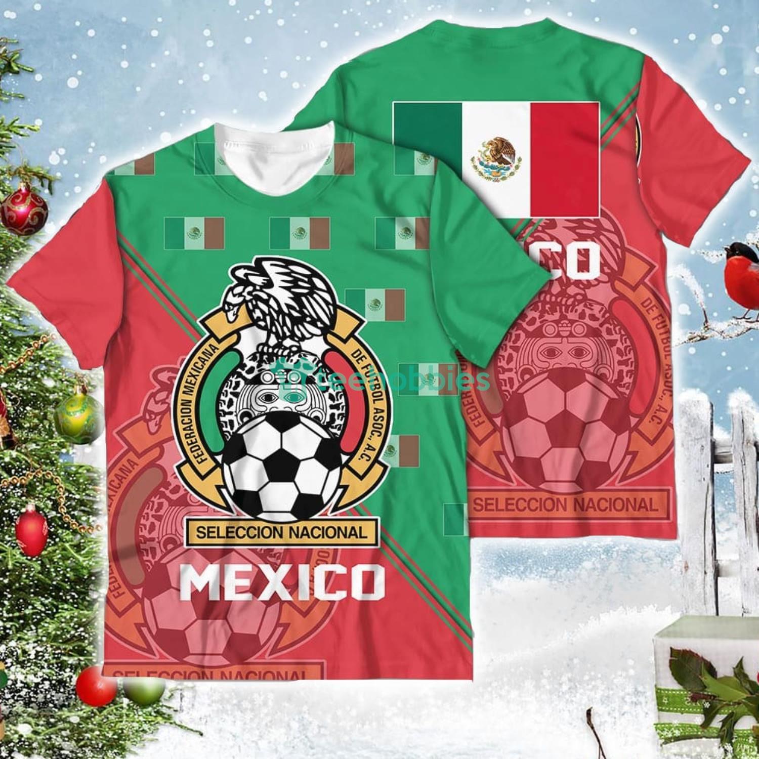 Mexico National Soccer Team Qatar World Cup 2022 Champions Soccer Team 3D All Over Printed Shirt Product Photo 4