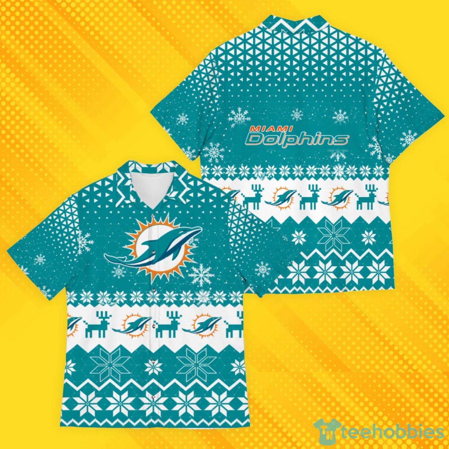 Miami Dolphins Logo Knitting Pattern Ugly Christmas Sweater Gift For  Christmas