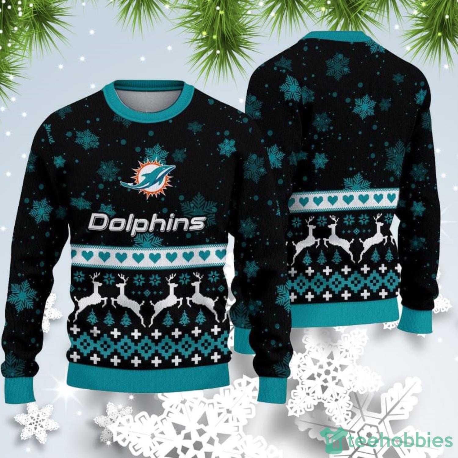 miami dolphins ugly christmas sweater