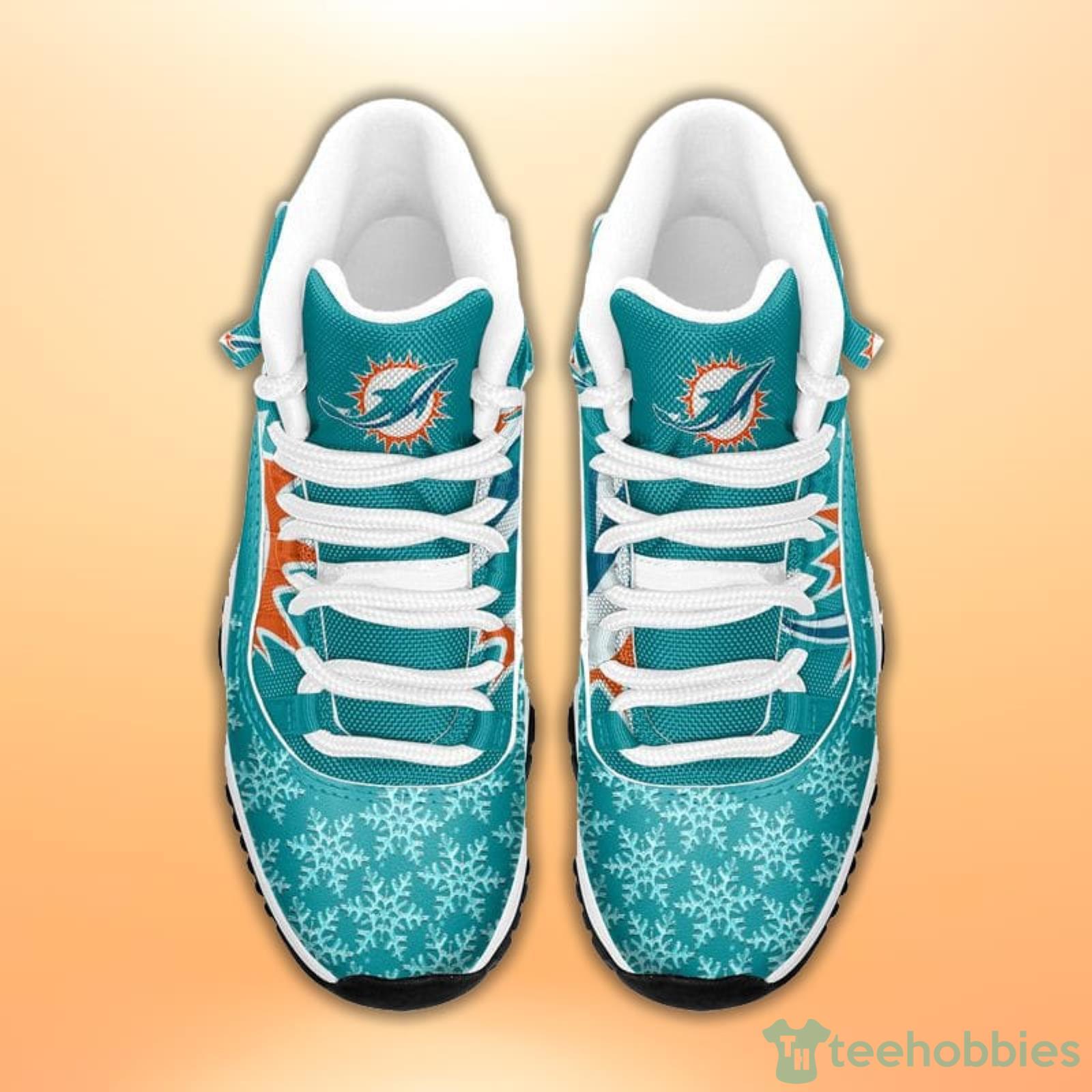 Miami Dolphins Fans Christmas Style Sneaker Air Jordan 11Shoes