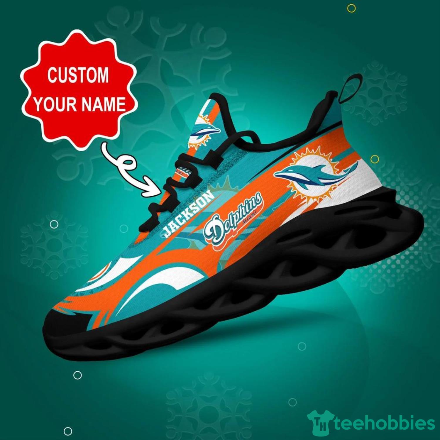 Miami Dolphins NFL Custom Name Max Soul Shoes Great Gift For Men