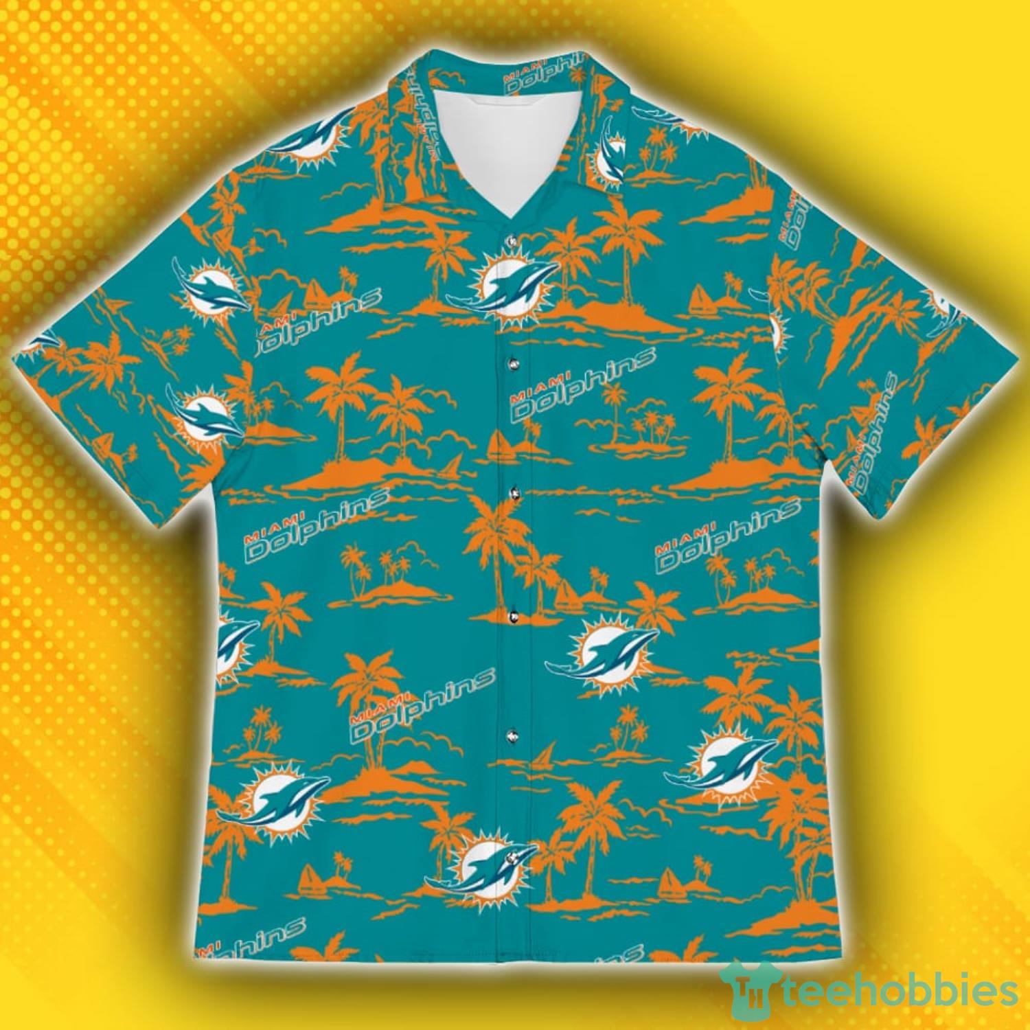 Miami Dolphins Island Pattern Tree Hawaiian Shirt Product Photo 5 Miami Dolphins Island Pattern Tree Hawaiian Shirt Product Photo 5