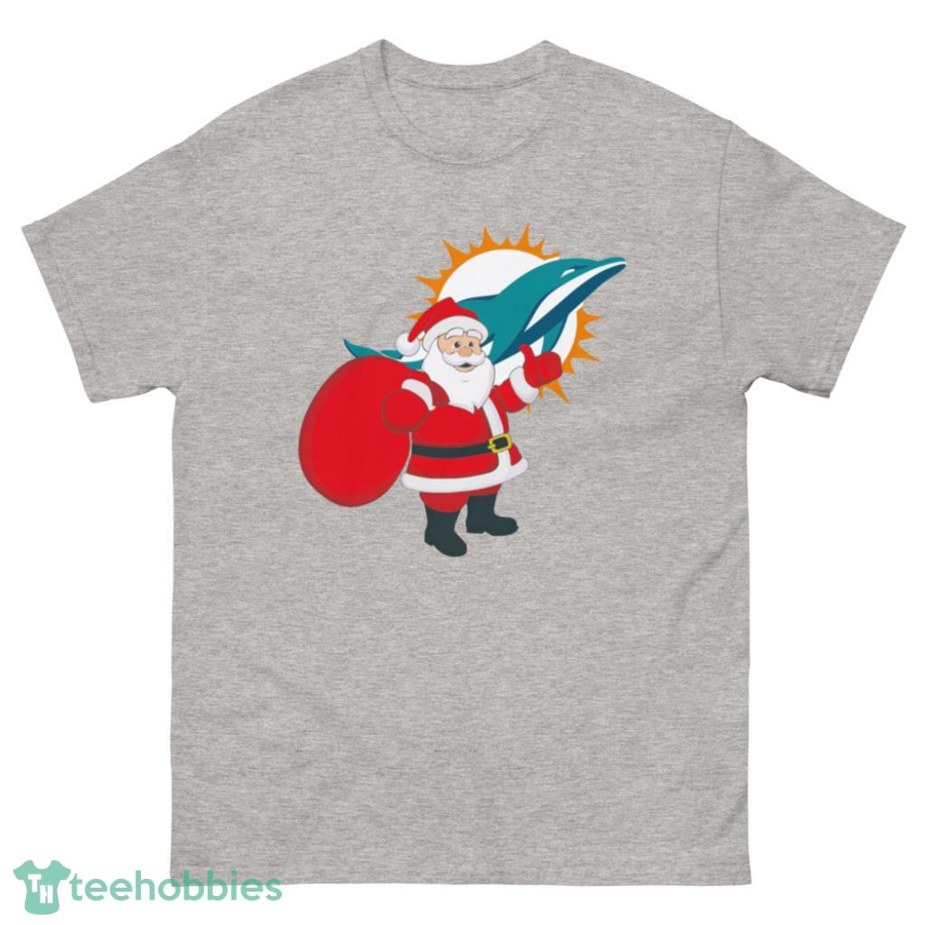 Miami Dolphins NFL Santa Claus Christmas Shirt - 500 Men’s Classic Tee Gildan