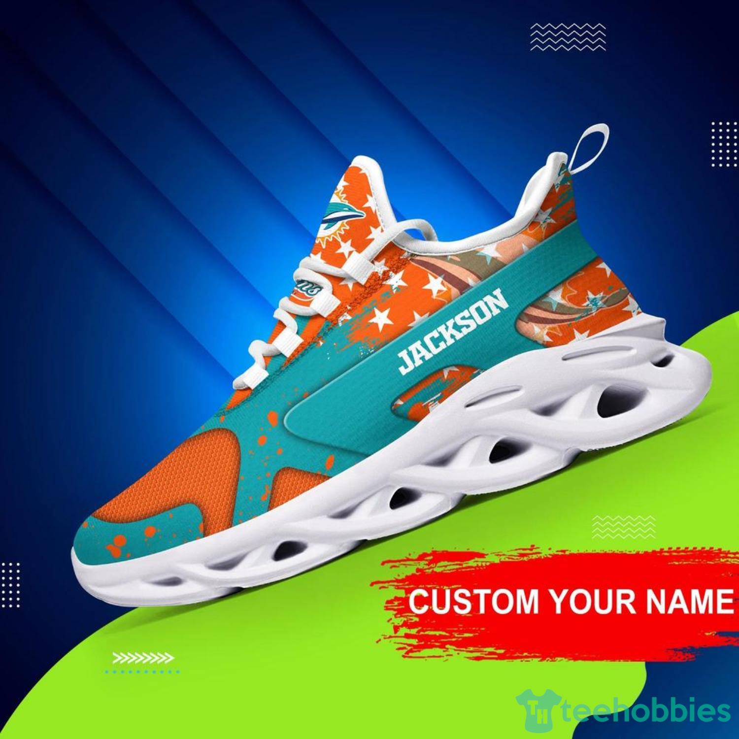 Miami Dolphins NFL Max Soul Shoes Custom Name Sneakers Gifts