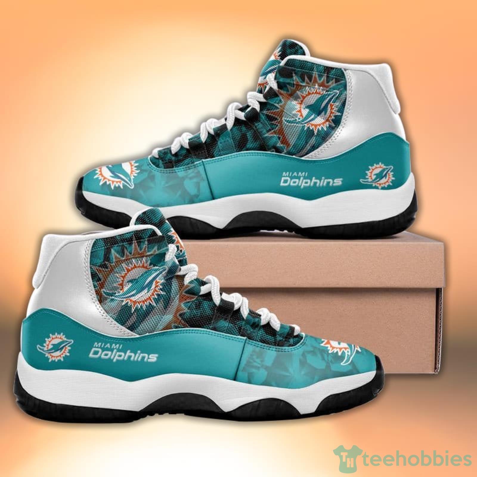 Miami Dolphins Skull Pattern Style Sneaker Air Jordan 11 Shoes