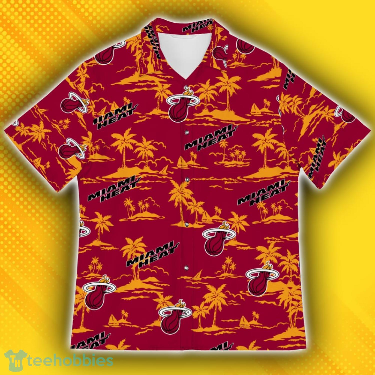 Miami Heat Island Fans Pattern Tree Hawaiian Shirt Product Photo 2