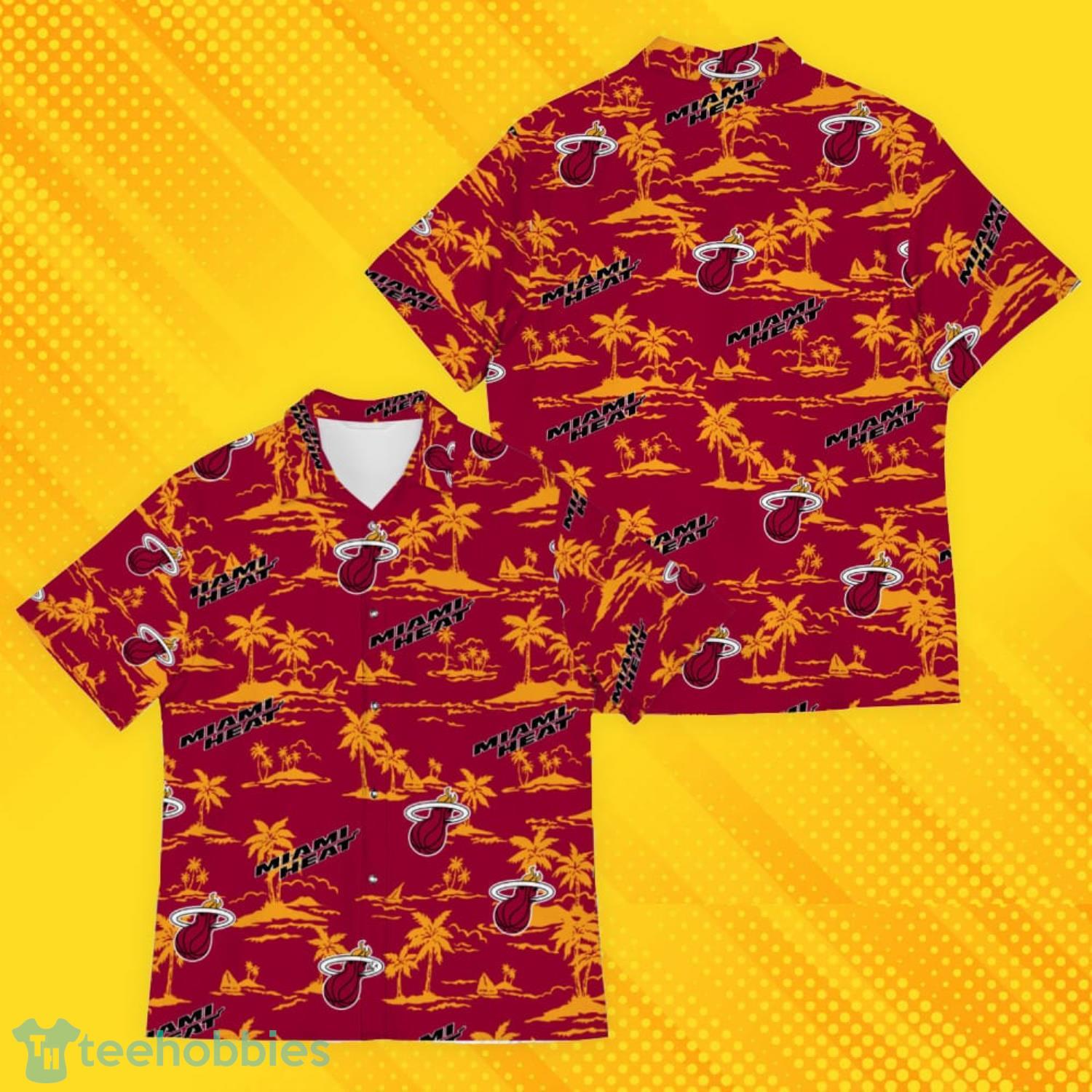 Miami Heat Island Fans Pattern Tree Hawaiian Shirt Product Photo 4
