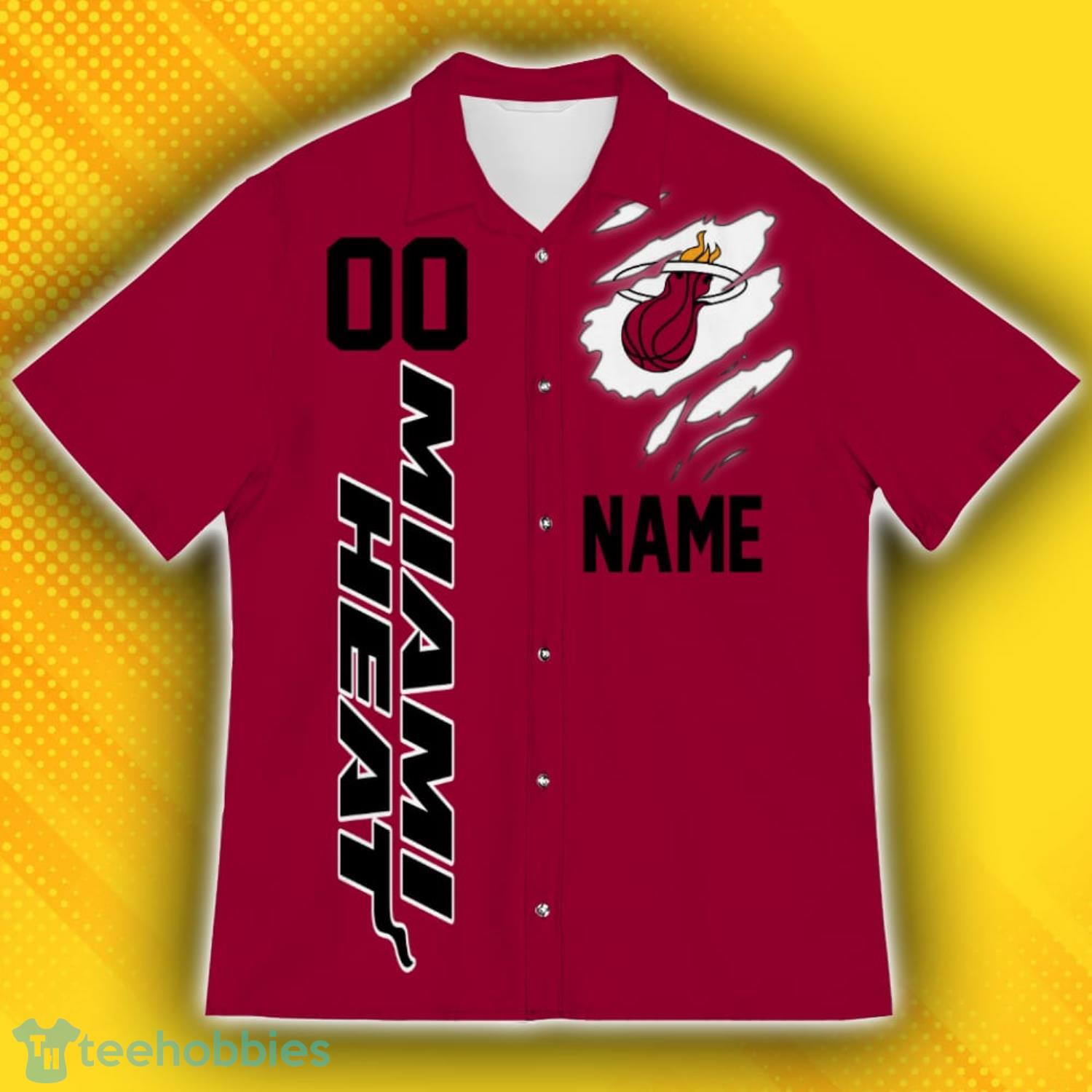 Miami Heat Sports American Hawaiian Football Hawaiian Shirt Custom Name For Fans Product Photo 2