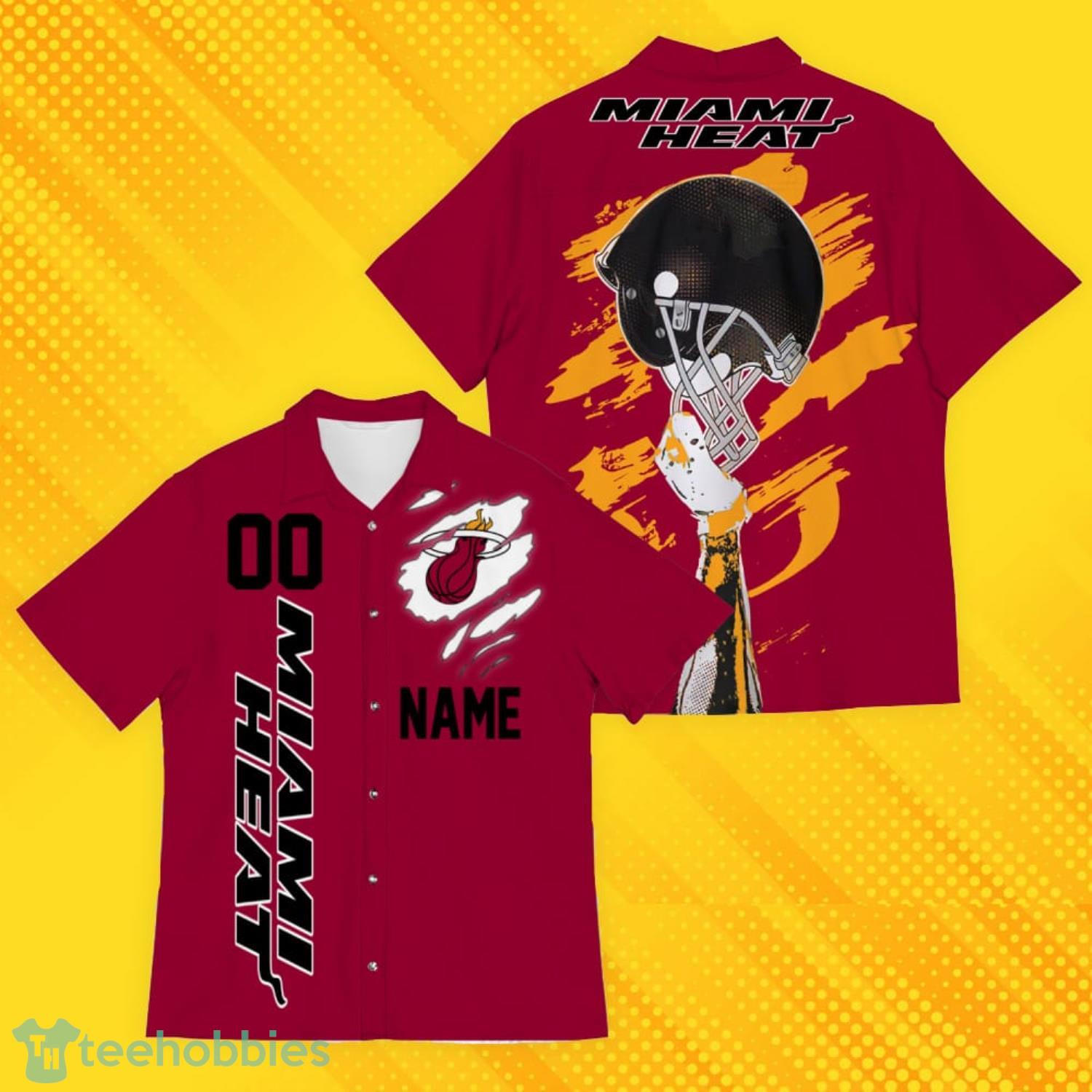 Miami Heat Sports American Hawaiian Football Hawaiian Shirt Custom Name For Fans Product Photo 4